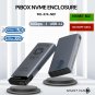 NVME M2 Enclosure with Fan - USB 3.2 10Gbps, Tool-Free M.2 NVMe Case
