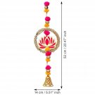 Artificial Marigold Flowers Hangings with Bangles Ringing Bells (4, Lotus Bell Toran)