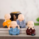 eCraftIndia Colorful 4 Monks Buddha Figurines - for Home Decor|