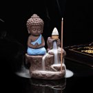 eCraftIndia Meditating Monk Buddha Smoke Backflow Cone Decorative Incense Holder