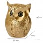 Modern Classy Lucky Owl Resin Art Figure Showpiece (Golden)