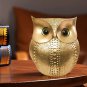 Modern Classy Lucky Owl Resin Art Figure Showpiece (Golden)