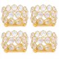 TIED RIBBONS Pack of 4 Crystal Tealight Candle Holder Centerpieces Votive Candle Holders