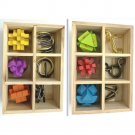 6 in 1 Metal Color Puzzle Wooden Box