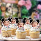 Minnie Safari Cupcake Toppers - Face cupcake topper -Custom Face- cupcake Topper- Birthday party