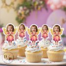 Fairies Cupcake Toppers - Face cupcake topper -Custom Face- cupcake Topper- Birthday party