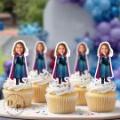 Frozen Cupcake Toppers - Face cupcake topper -Custom Face- cupcake Topper- Birthday party