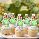 Princess Tiana Cupcake Toppers - Face cupcake topper -Custom Face- cupcake Topper- Birthday party Princess Tiana Cupcake Toppers - Face cupcake topper -Custom Face- cupcake Topper- Birthday party