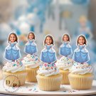 Cinderella Cupcake Toppers - Face cupcake topper -Custom Face- cupcake Topper- Birthday party