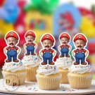 Super Mario bros face Cupcake Toppers - Face cupcake topper -Custom Face- Birthday party