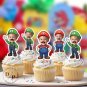 Super Mario bros face Cupcake Toppers - Face cupcake topper -Custom Face- Birthday party