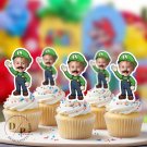Super Mario bros face Cupcake Toppers - Face cupcake topper -Custom Face- Birthday party