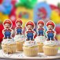 Super Mario bros face Cupcake Toppers - Face cupcake topper -Custom Face- Birthday party