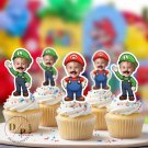 Super Mario bros face Cupcake Toppers - Face cupcake topper -Custom Face- Birthday party
