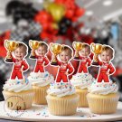 F1 Racer Cupcake Toppers - Face cupcake topper -Custom Face- cupcake Topper- Birthday party