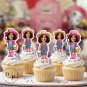 Farmer Girl Cupcake Toppers - Face cupcake topper -Custom Face- cupcake Topper- Birthday party