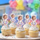 Unicorn Cupcake Toppers - Face cupcake topper -Custom Face- cupcake Topper- Birthday party