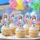 Unicorn Cupcake Toppers - Face cupcake topper -Custom Face- cupcake Topper- Birthday party