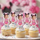 Minnie Mouse Cupcake Toppers - Face cupcake topper -Custom Face- cupcake Topper- Birthday party Minnie Mouse Cupcake Toppers - Face cupcake topper -Custom Face- cupcake Topper- Birthday party
