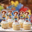 Woody Cupcake Toppers - Face cupcake topper -Custom Face- cupcake Topper- Birthday party