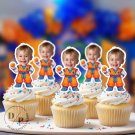 Dragon ball Cupcake Toppers - Face cupcake topper -Custom Face- cupcake Topper- Birthday party Dragon ball Cupcake Toppers - Face cupcake topper -Custom Face- cupcake Topper- Birthday party