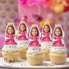 Princess peach Cupcake Toppers - Face cupcake topper -Custom Face- Birthday party
