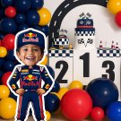 Red Bull F1 Driver Cutout–Custom Face Digital Party Decoration–Printable File for Birthday Props