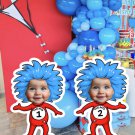 Cat in the Hat Thing 1 & Thing 2 Cutouts-Custom Face Digital Party Decoration-Printable Birthday