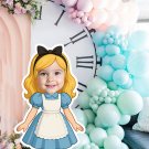 Alice in Wonderland Cutout-Custom Face Digital Party Decoration-Printable File for Photo Props Alice in Wonderland Cutout-Custom Face Digital Party Decoration-Printable File for Photo Props