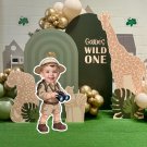 Safari Explorer Cutout-Custom Face Digital Party Decoration-Printable File for Birthday Backdrop