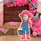 Farmer Cutout-Custom Face Digital Party Decoration-Printable File for Birthday Backdrop