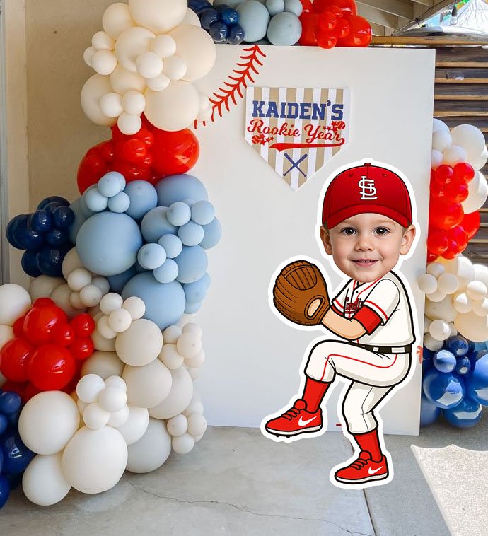 St. Louis Baseball Party Prop &acirc;�� Custom Face Cartoon &acirc;�� Printable Decoration &acirc;�� Digital File