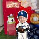 Dodgers cutout Baseball Player – Custom Face Digital Party Decoration – Printable File