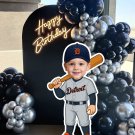 Custom Baseball Player Cutout – Gray & Orange Uniform Theme – Party Decoration – Digital File Custom Baseball Player Cutout – Gray & Orange Uniform Theme – Party Decoration – Digital File