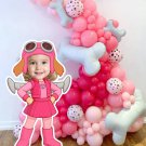 Pup Hero Pilot Girl Cutout – Personalized Face Cartoon – Printable Party Decoration Pup Hero Pilot Girl Cutout – Personalized Face Cartoon – Printable Party Decoration