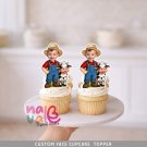 Barnyard Cow Custom Face Cupcake Toppers – Digital File Barnyard Cow Custom Face Cupcake Toppers – Digital File