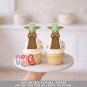 Yoda Galactic Custom Face Cupcake Toppers – Photo Green Wisdom Legend Theme Digital File