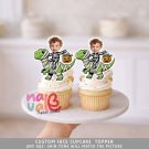 Skeleton Dino Custom Face Cupcake Toppers – Personalized Photo Baby Skeleton Birthday Digital File Skeleton Dino Custom Face Cupcake Toppers – Personalized Photo Baby Skeleton Birthday Digital File