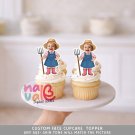 Pink Farm Girl Custom Face Cupcake Toppers – Barnyard Little Farmer Theme Digital File Pink Farm Girl Custom Face Cupcake Toppers – Barnyard Little Farmer Theme Digital File