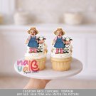 Pink Farm Girl Custom Face Cupcake Toppers – Barnyard Little Farmer Theme Digital File Pink Farm Girl Custom Face Cupcake Toppers – Barnyard Little Farmer Theme Digital File