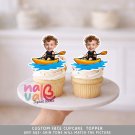 Kayak Adventure Custom Face Cupcake Toppers – Water Sports Photo Theme Digital File Kayak Adventure Custom Face Cupcake Toppers – Water Sports Photo Theme Digital File