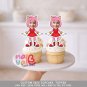 Sonic Amy Pink Hedgehog Custom Face Cupcake Toppers – Super Speed Girl Theme Digital File