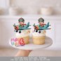 Time Flies Aviator Custom Face Cupcake Toppers – Baby Pilot High Clouds Digital File