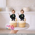 Draco Snake House Wizard Custom Face Cupcake Toppers – Green Silver Theme Digital File Draco Snake House Wizard Custom Face Cupcake Toppers – Green Silver Theme Digital File