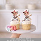 Baseball Fan Birthday Custom Face Cupcake Toppers – Sports Portrait Theme Digital File Baseball Fan Birthday Custom Face Cupcake Toppers – Sports Portrait Theme Digital File