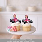 Female F1 Racing Driver Custom Face Cupcake Toppers – Grand Prix Heroine Digital File Female F1 Racing Driver Custom Face Cupcake Toppers – Grand Prix Heroine Digital File