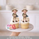 Safari Boy Cupcake Toppers Custom Face Binoculars – Jungle Explorer Theme Digital File Safari Boy Cupcake Toppers Custom Face Binoculars – Jungle Explorer Theme Digital File