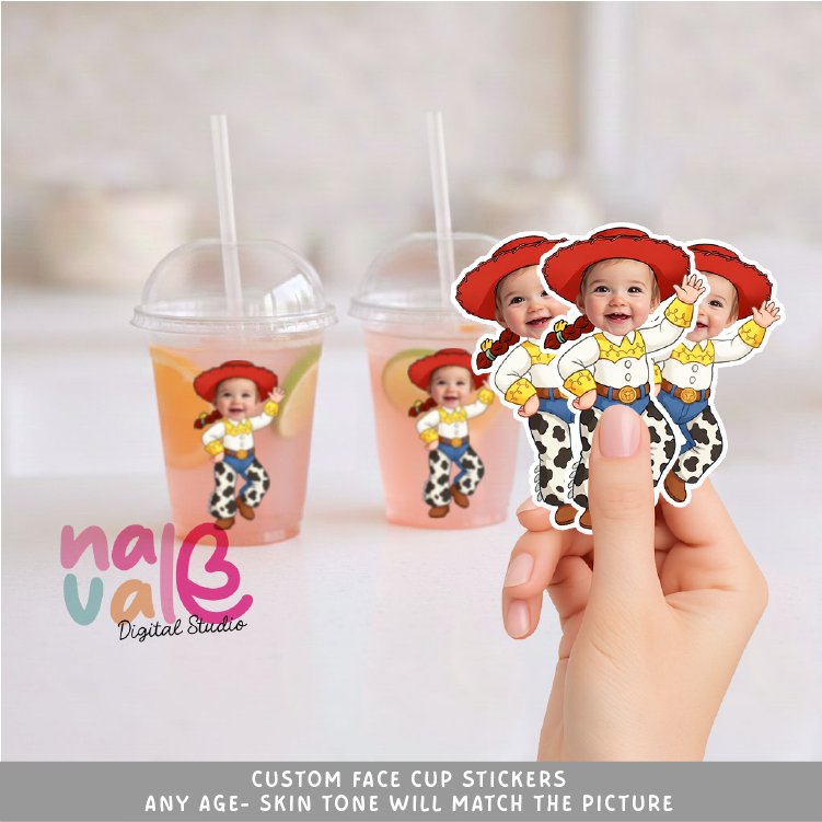 jessie Cowgirl  Custom Face Stickers &acirc;�� Toy Story Decor Digital File