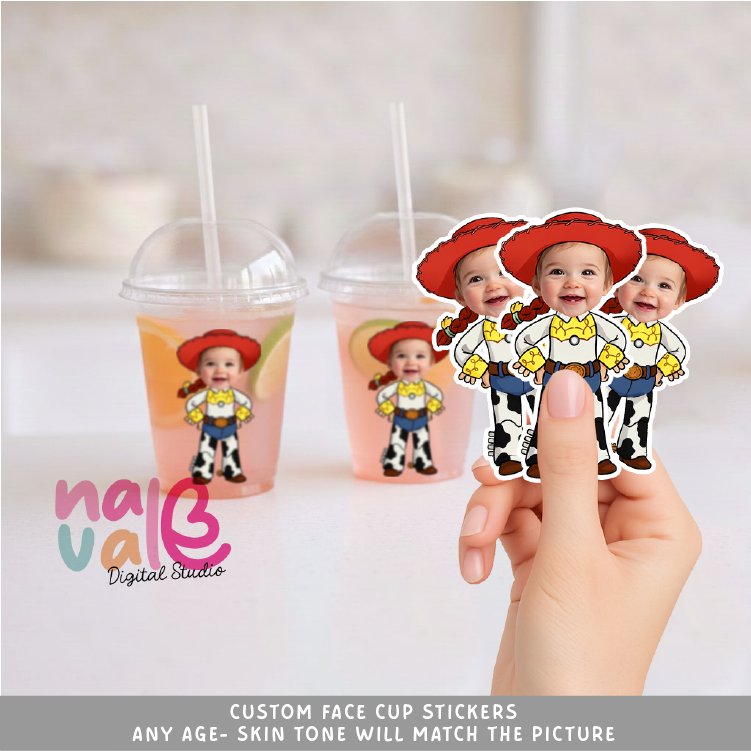 jessie Cowgirl  Custom Face Stickers &acirc;�� Toy Story Decor Digital File