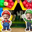 Mario & Luigi Cutouts–Custom Face Digital Party Decoration–Printable File for Birthday & Props Mario & Luigi Cutouts–Custom Face Digital Party Decoration–Printable File for Birthday & Props